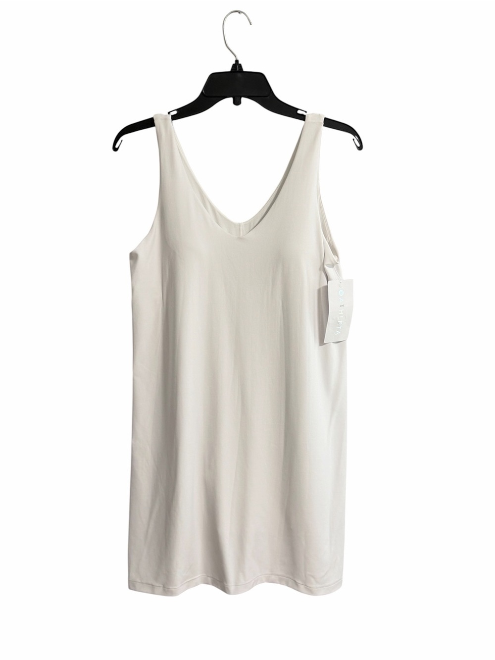 Athleta Transcend Dress in White, Active Shelf Bra Athletic Dress Large NWT